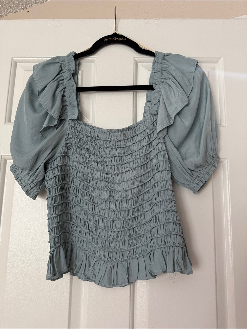 Mustard Seed Smocked Crop Top